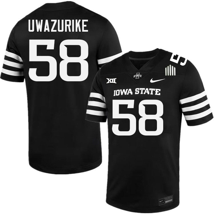 Eyioma Uwazurike Jersey,Iowa State Cyclones #58 Eyioma Uwazurike College Jersey Youth-Black